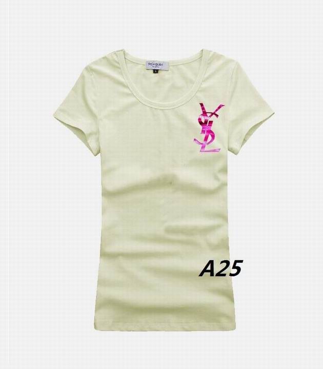 YSL short round collar T woman S-XL-025